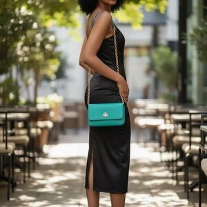 NWOT Tory Burch Mercer Crossbody Bag Style #34037 in deep Biscay